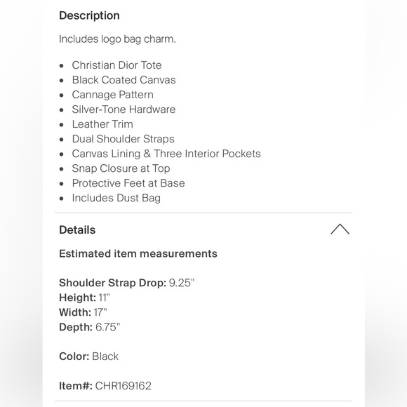 Christian Dior Medium Cannage Panarea Tote Black - Picture 12 of 12